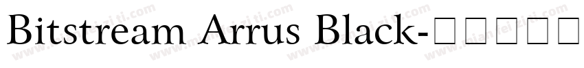 Bitstream Arrus Black字体转换